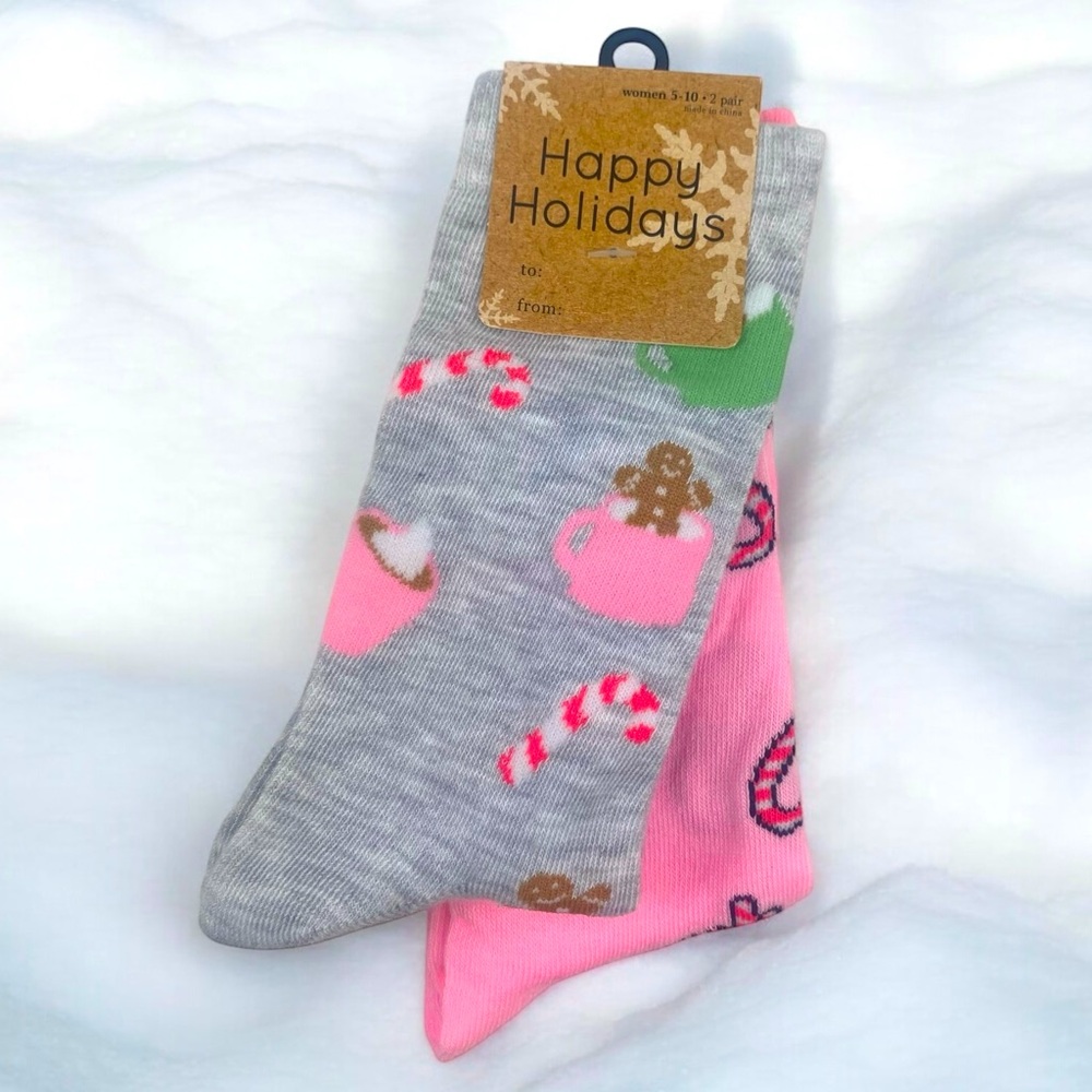Women’s Holiday Novelty Socks Size 5-10 Two Pair New With Tags